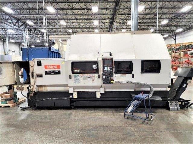 MAZAK SLANT TURN 80NR,42 SWING,21-1/2 SPINDLE BORE,80 CENTERS,80-HP,NEW-2007