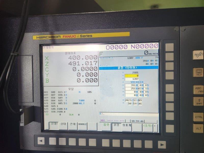 HWACHEON HI-TECH 230AL-YSMC,27.17 SWING,22.99 CC,Y-AX,SUB,8 CHUCK,FANUC,2018