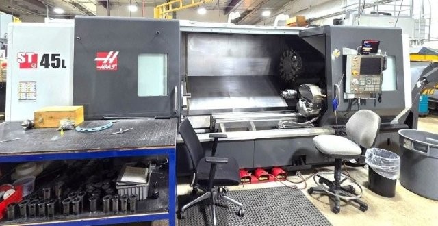 HAAS ST45L,18 HYDRAULIC-CHUCK,80 CC,7 BORE,55-HP,HI-PC,HYDRA.STEADY,NEW-2014