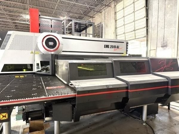 AMADA EML2515-AJE 33 TON TURRET PRESS WITH 3KW FIBER LASER CUTTING,NEW-2021