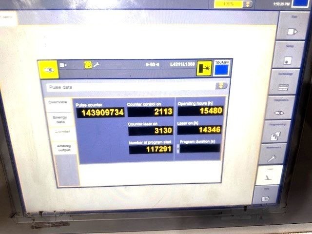 TRUMPF TRUlaser 2030 4000 Watts FIBER LASER 60 X120 ,1.00 CAPACITY,NEW-2018